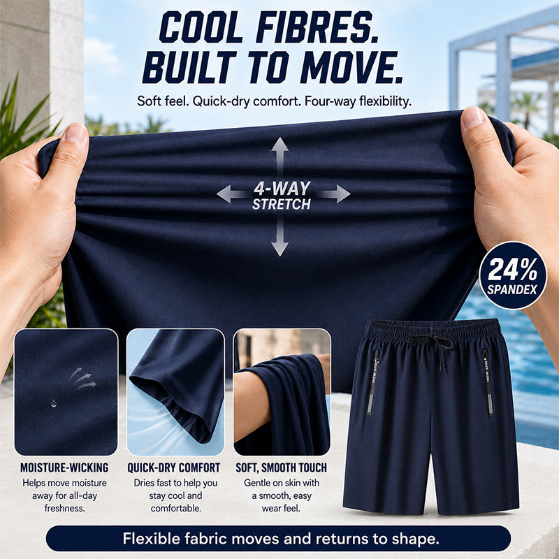 ⌛LAST DAY BUY 1 GET 1 FREE - Each Only £9.49!!💝Women's Ice Silk Quick Drying Stretch Shorts