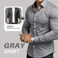 🔥Black-Friday-Mega-Angebot – 50 % Rabatt!🔥Men's Solid Color Lapel Long Sleeve Button-Down Shirts