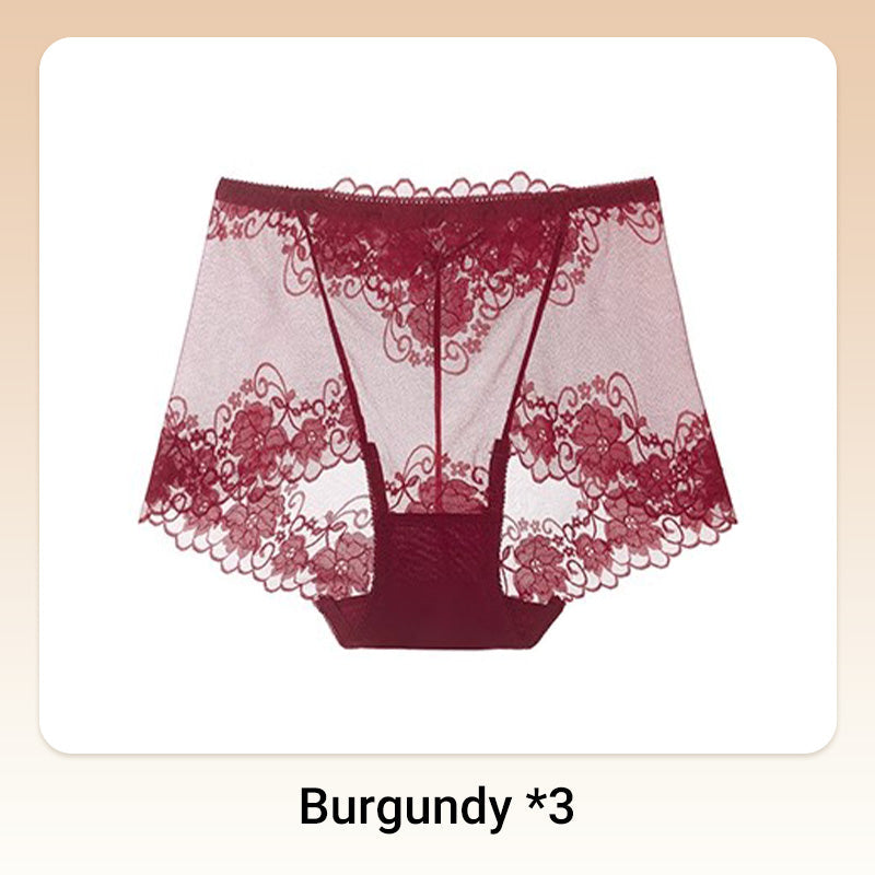 💥Hot Sale 50%OFF😍Women's Hand-Crocheted Lace High-Rise Boxer Briefs