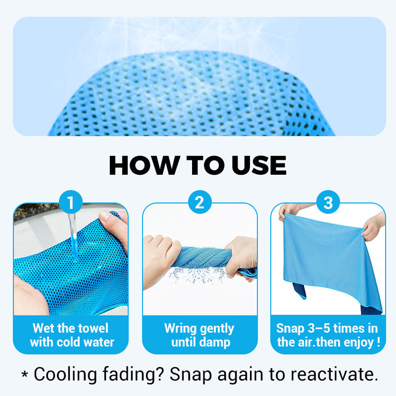 🔥Summer Hot Sale - BUY 1 GET 1 FREE!!⚡50K+ SOLD!❄️Cold Sweat Towel You Can Use Anywhere, Anytime! Reusable Soft Absorbent Cooling Portable