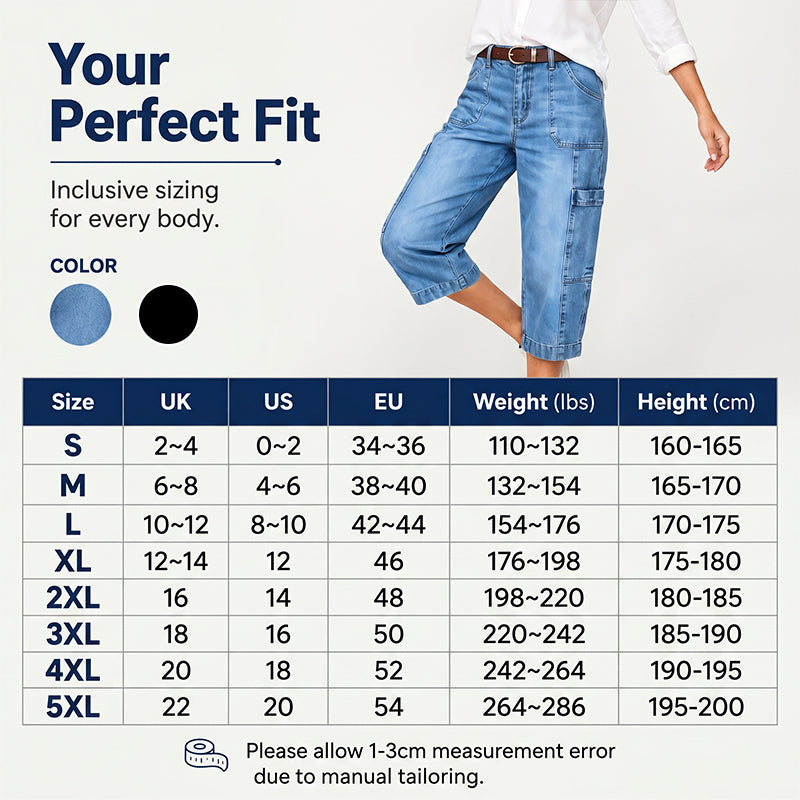 Special Offer📢📢39% OFF !! ⏰Women's Casual Stretchy Cropped Denim Pants