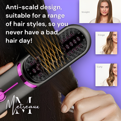 Winter Styling Essential | Wireless Straightening Comb with Ceramic Heat