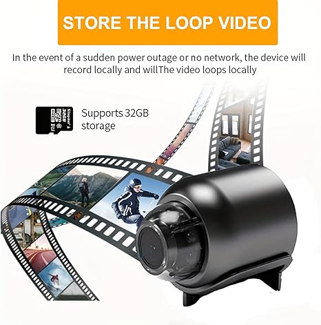 🔥VistaScope Mini | Wide-Angle Hidden Security Camera for Home & Office, 24/7 Recording