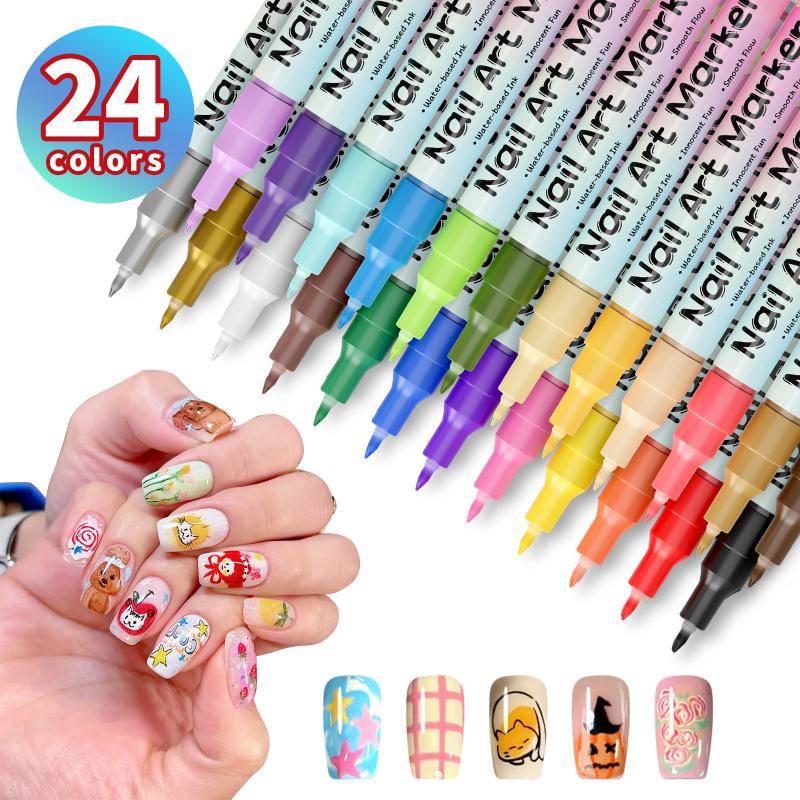 🔥Last Day 49% OFF💅✨Dual-Tip Nail Art Marker Pen Set– for Tire Painting,  & Manicure🎨For Adults, Kids and Pets.