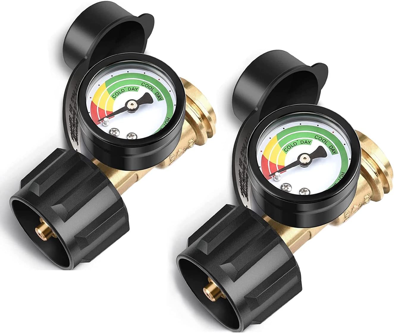 ✨️Universal Propane Tank Gauge for 5-40 Pound LP Tanks | Gas Level Indicator for Grill, Heater, RV Camper, QCC1/Type 1 Connection