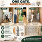 🥳2026 BESTSELLER🥾 Pet Gate – Expandable Metal, No-Drill Setup – Folds Away Neatly – Durable for Daily Use – Ideal for Entryways & Hallways! 🛡️💨