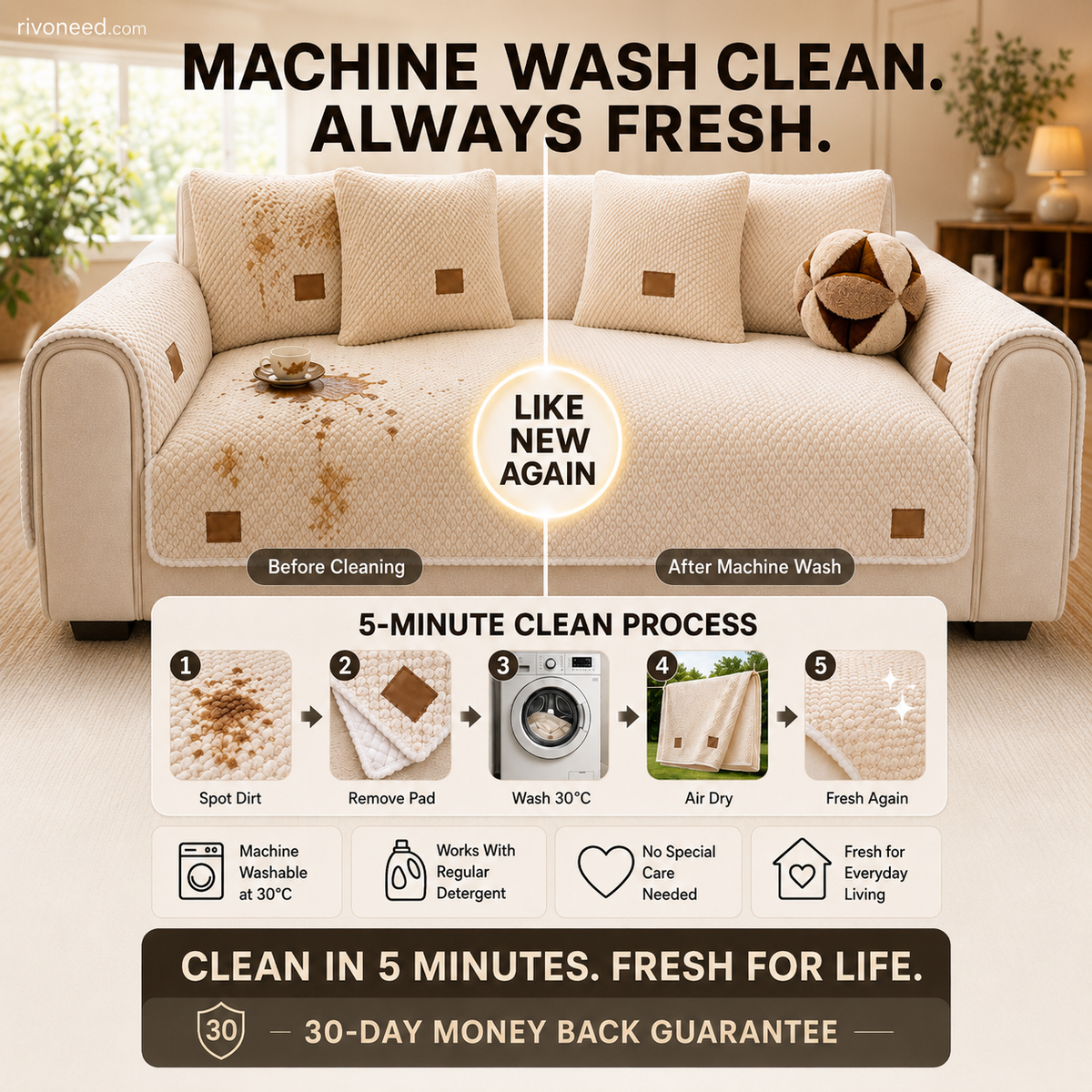 Thickened Non-Slip Washable Sofa Cover