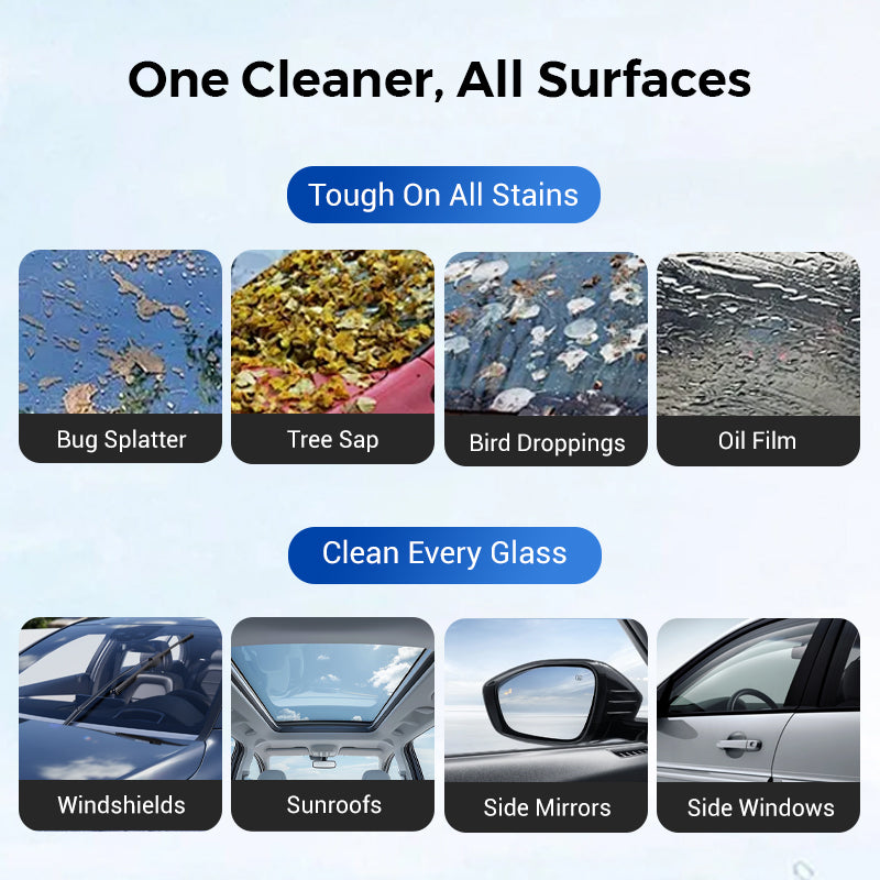 🔥Buy 2 Get 1 Free🔥Car-Grade Clarity. For Your Car. And Your Bathroom | Auto Glass Side Window Oil Film Removal Cleaner
