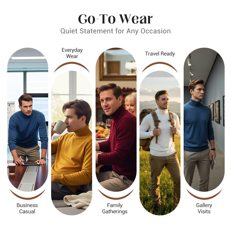 ⏳Black Friday Hot Sale!  ⏰Men's Solid Color Premium Turtleneck Sweater👔