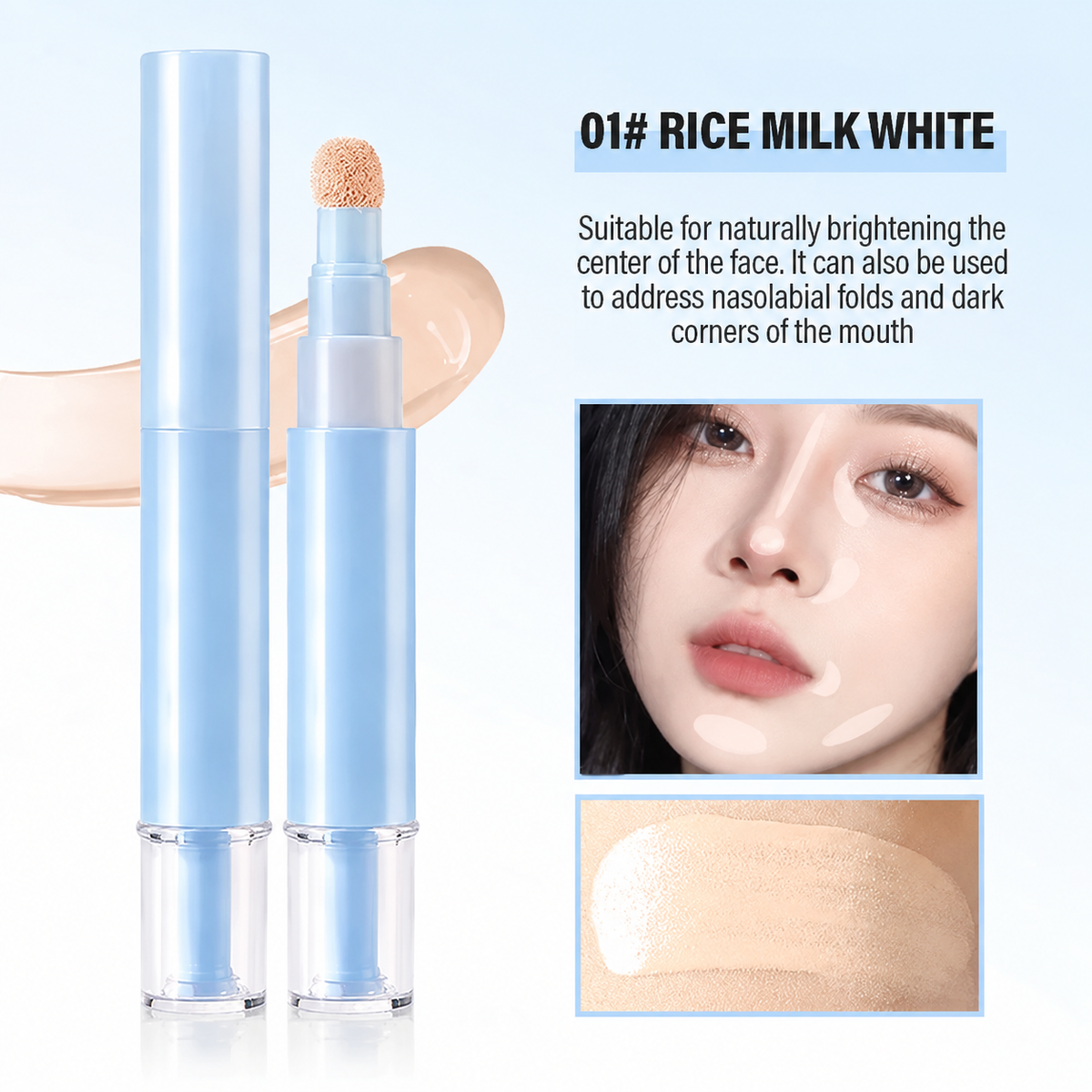 🔥Buy 1 Get 1 Free ( 2 Pcs Total ) NOW!💄Multipurpose Hydrating Liquid Concealer Pen  ✨