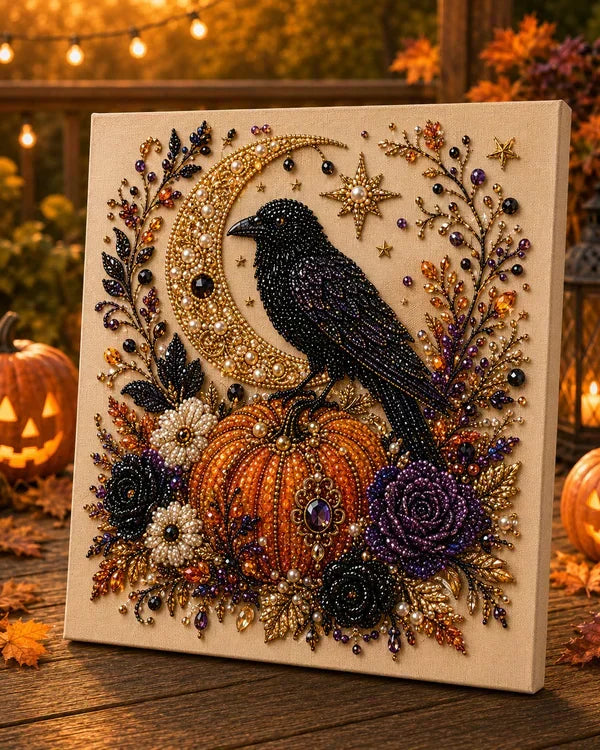 🔥LAST DAY SALE ONLY ￡9.99!!  👻✨ Halloween Pearl Art DIY Kit – Turn Tiny Pearls into Spooky-Cute Magic