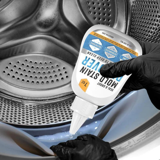 🔥LIMITED SALE 55% OFF!!💥Mold Remover Gel with Scrub Brush – Heavy Duty Mildew Stain Cleaner for Washer Gasket, Shower Caulk, Tile Grout & Bathroom