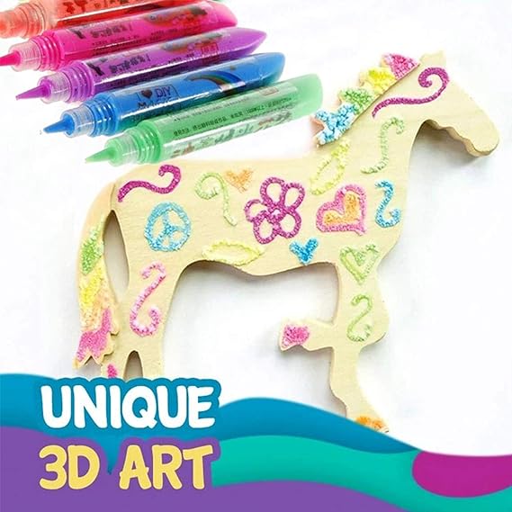 🖍️Magic Puffy Bubble Pens, Heat Activated Popcorn Pens DIY 3D Art Marker for Kids Crafts