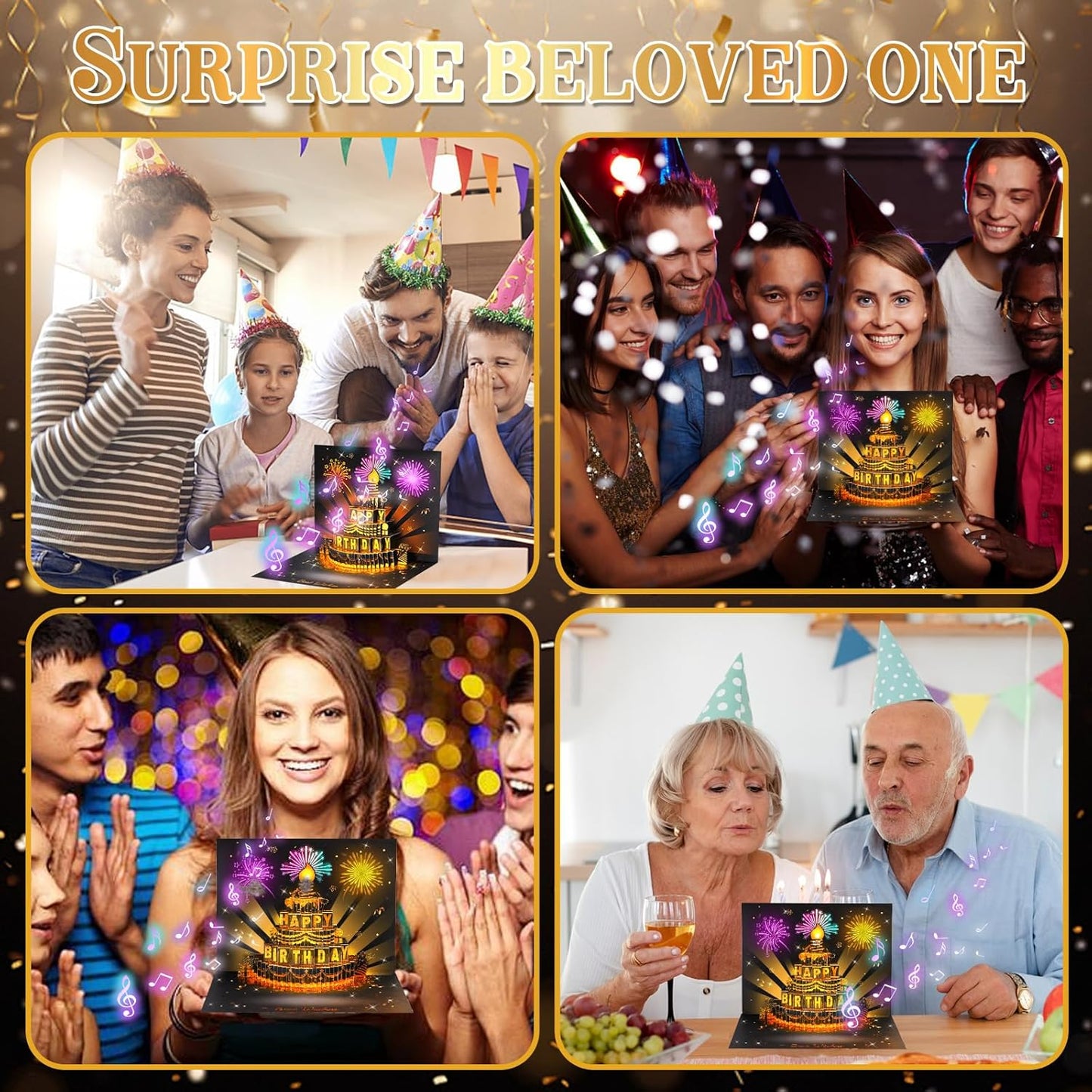 🔥LAST DAY SALE 70% OFF!!🎉3D Pop Up Musical Birthday Card with Lights & Song🎵🎂