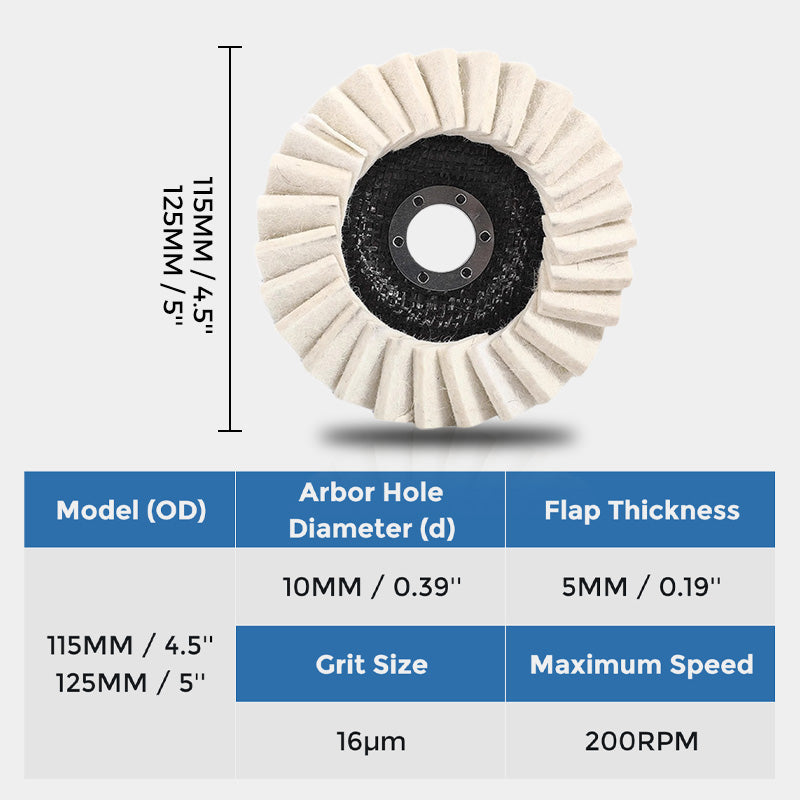 🎁Black Friday Sale - Limited time 53% OFF🎁✨Wool Felt Flap Polishing Disc