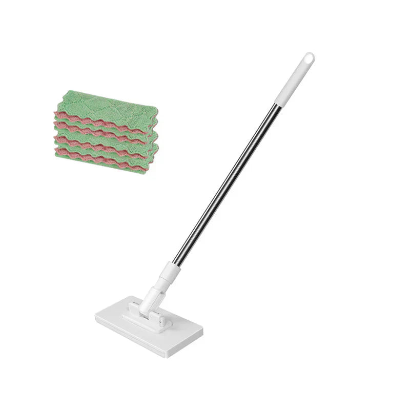 🔥2026 Hot Sale 50% OFF🔥Flat Mop with Stainless Steel Handle, come with Reusable Washable Mop Cloths🏆