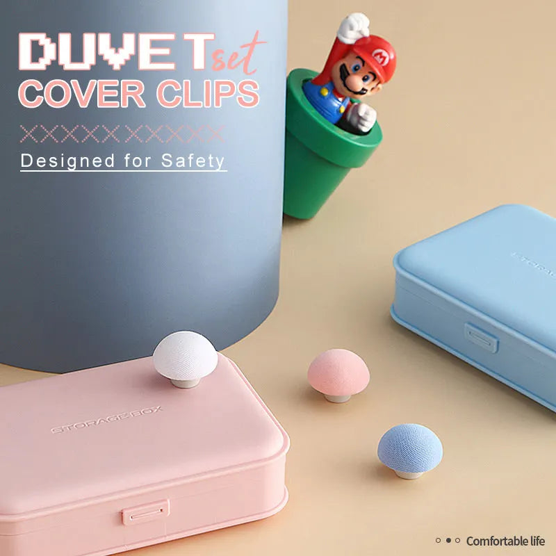 🥳HOT SALE🥳💞5Duvet Clips – From £6.99! Skin-friendly, secure & multi-use. Tidy bed – grab yours! ✅