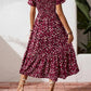🌈2026 Summer Hot Sale 51% OFF!✨Square Neck Floral Midi Dress – Smocked Bodice, Flowy Tiered Skirt🌸1