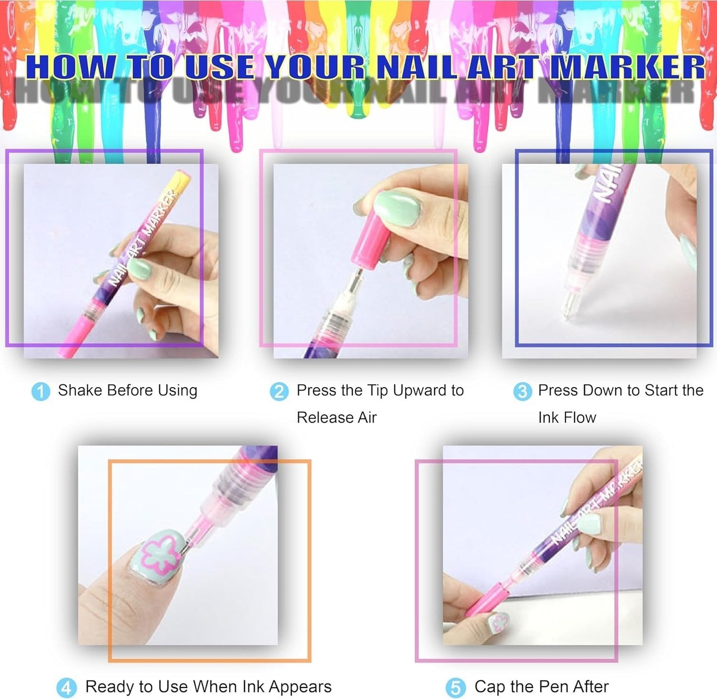 ⏰50% OFF – 12 Colours Nail Art Pens Set: Precision Dual Tips for French Manicure, Gradient & 3D Nail Art | Salon Quality DIY Kit 🎨💅