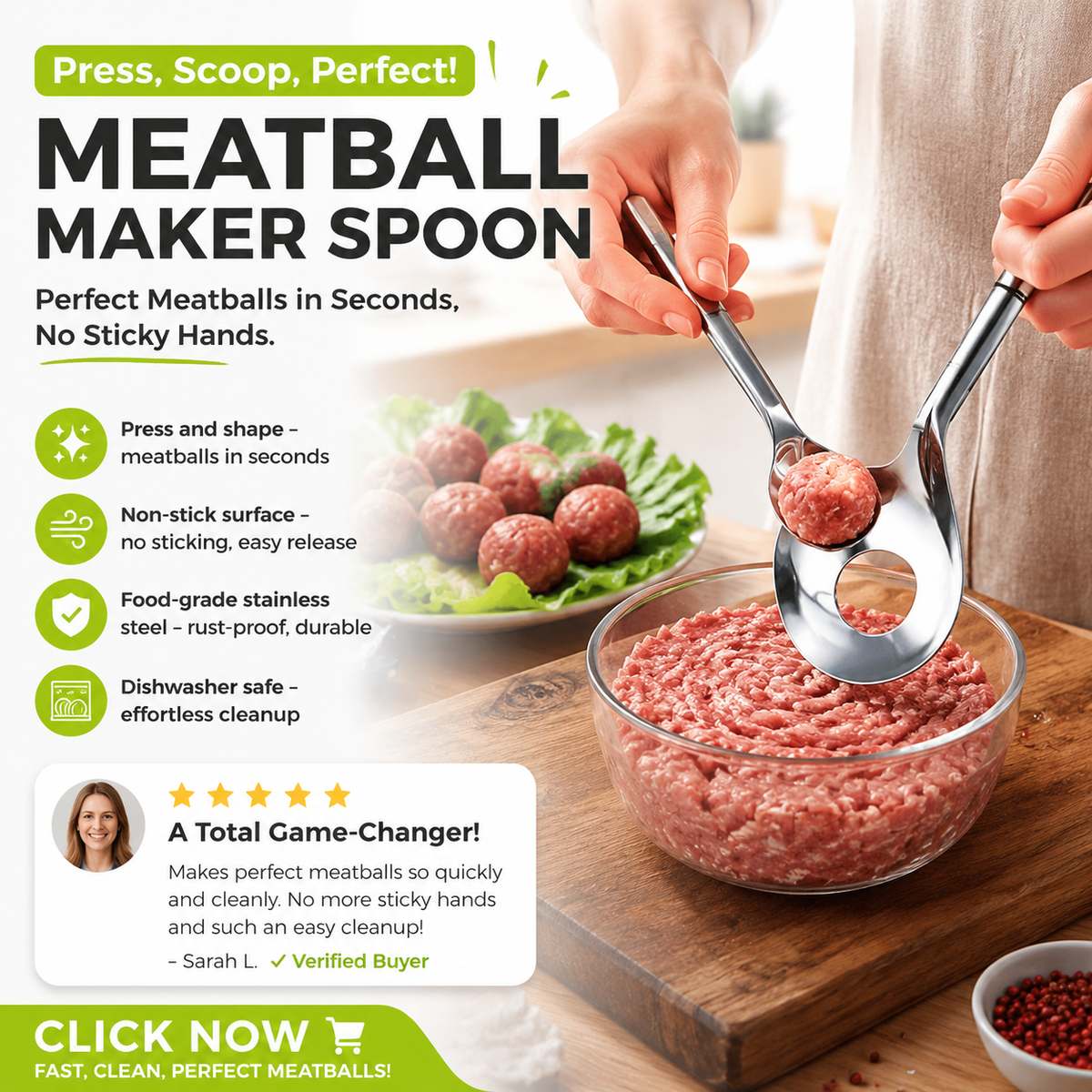 🎁LIMITED-TIME 50% OFF🍳304 stainless steel Creative Hole Design — Press, Shape, Release