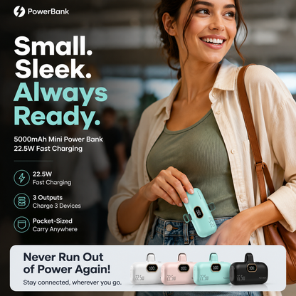🏆Flash Sale⚡⏰5000mAh Mini Portable Charger Power Bank for phone🔋