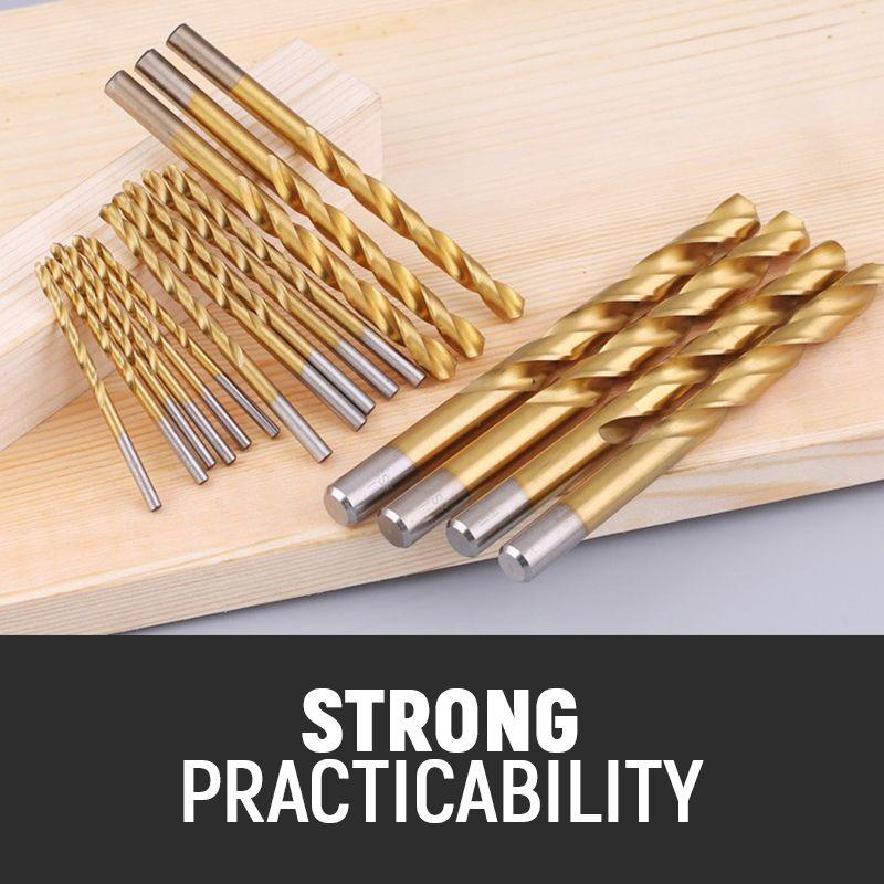 🔥High-efficiency tool favored by veteran craftsmen!Factory Outlet-100pcs Titanium Coated Drill Bit Set