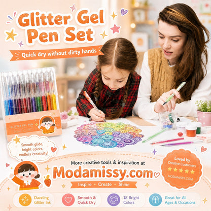 🔥LAST DAY SALE ONLY ￡6.99!!✨50K+ SOLD!🎁Glitter Gel Pen Set