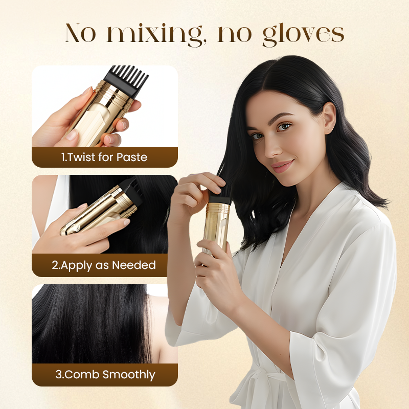 ✨ 2-in-1 Hair Dye Comb for Gray Hair | CHRISTMAS MEGA SALE 72% OFF | Instant Root Touch-Up & Full Coverage | Limited Holiday Gift Offer 🎄🌟