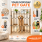 🥳2026 BESTSELLER🥾 Pet Gate – Expandable Metal, No-Drill Setup – Folds Away Neatly – Durable for Daily Use – Ideal for Entryways & Hallways! 🛡️💨