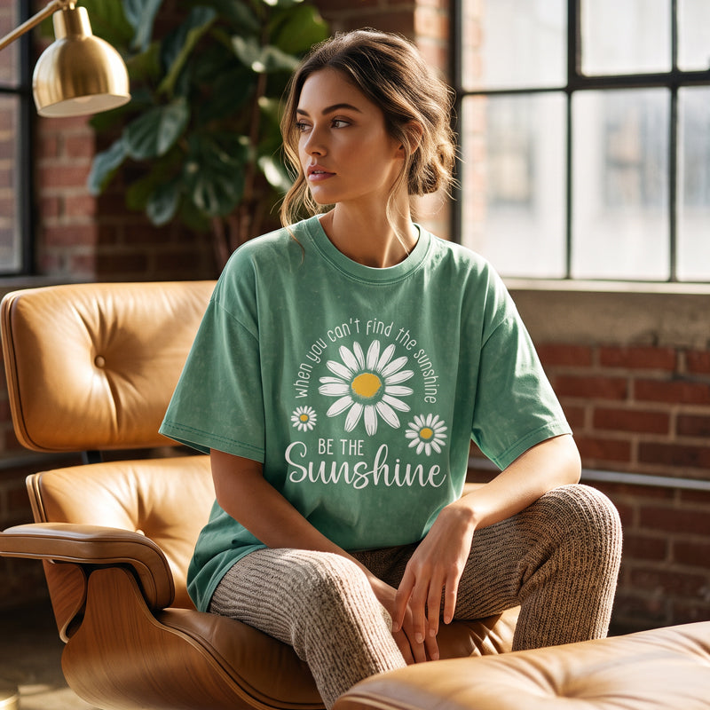 🌼LIMITED TIME 51% OFF! 👕 Vintage Washed Daisy T-Shirt – Soft Breathable Blend, Relaxed Drop Shoulder Fit and Retro Everyday Style