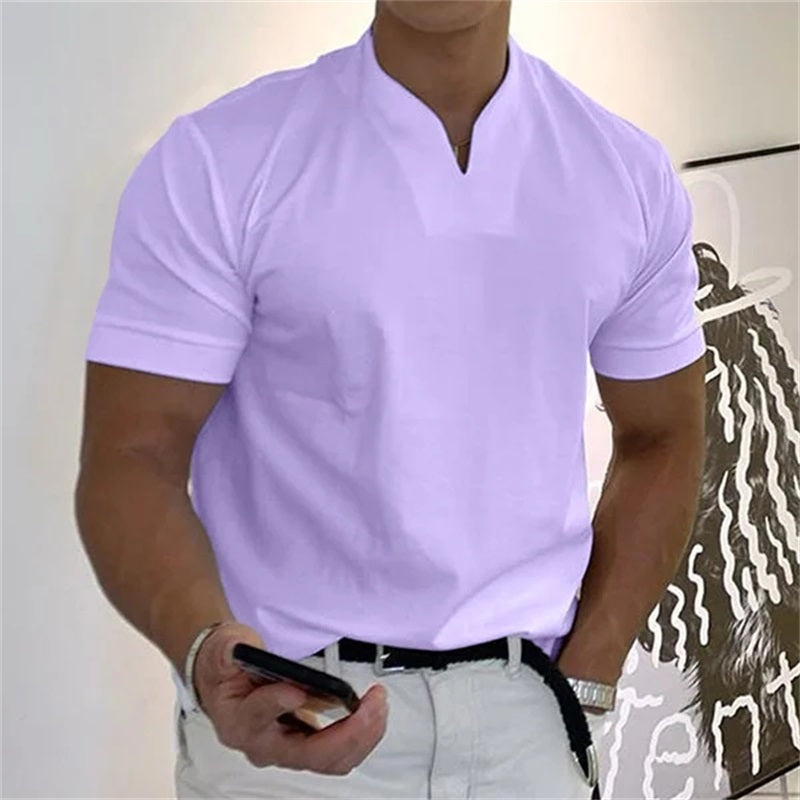 ⏰ Now only 57% off! 💎 Men Gentlemans Business Short Sleeve Fitness T-shirt