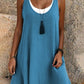 ⏰Last Day Sale 46% Off💃Women's Casual Loose Sleeveless Fake Two Piece Tank Dress