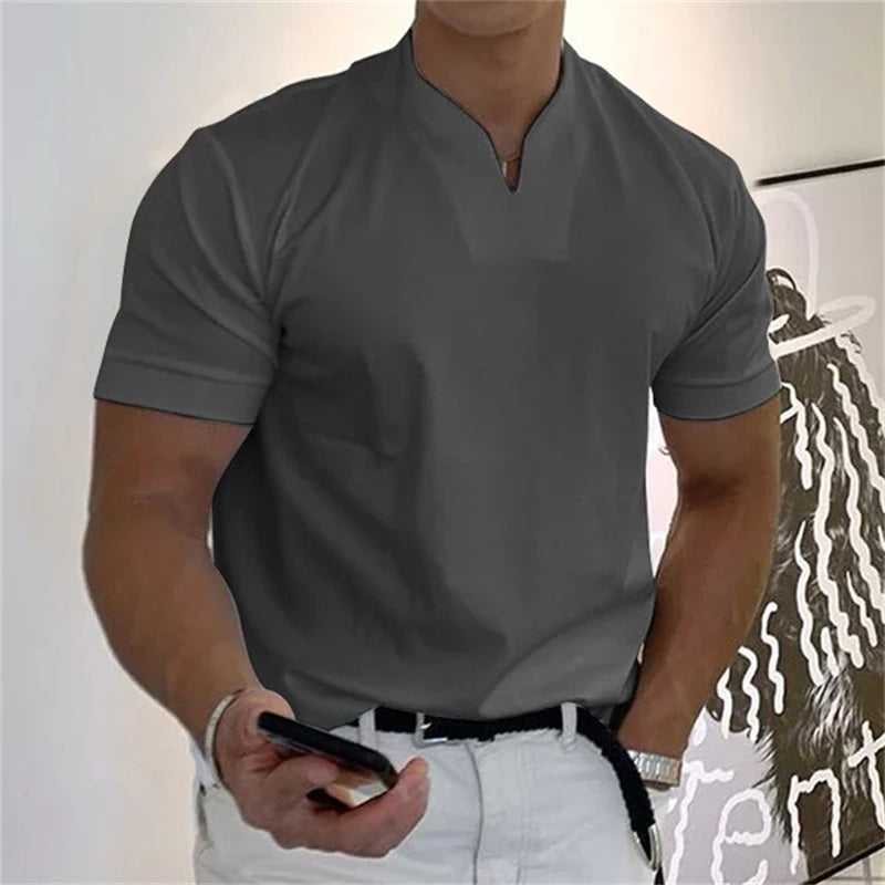 ⏰ Now only 57% off! 💎 Men Gentlemans Business Short Sleeve Fitness T-shirt