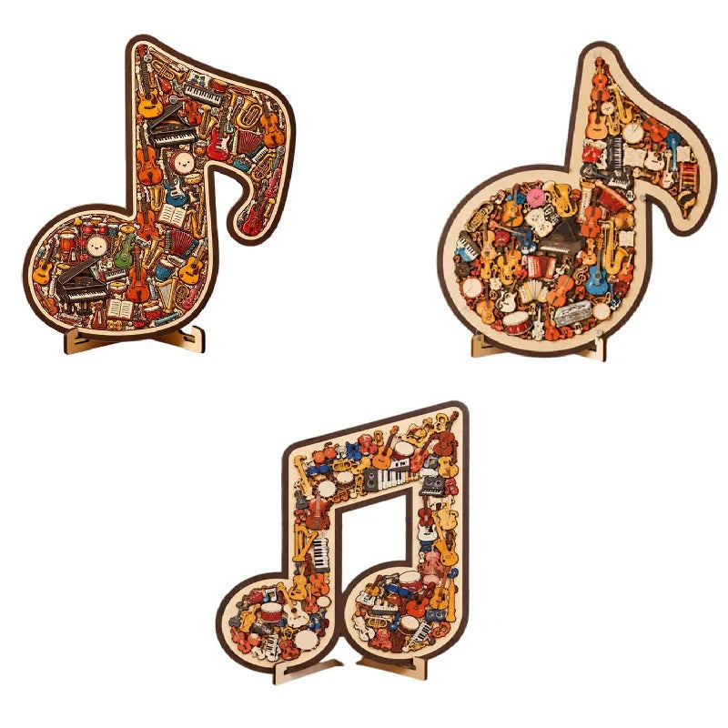 ⌛Limited-time offer🎶Wooden Musical Note Jigsaw Puzzle🧩