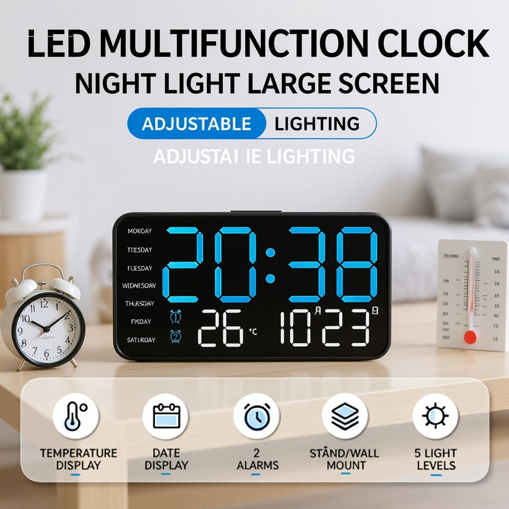 🔥Multifunctional decorative LED digital wall clock, the limitless digital clock for the modern Norwegian home