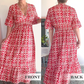 💖LAST DAY SALE 50% OFF💖Bohemian casual print V-neck waist wrap long dress