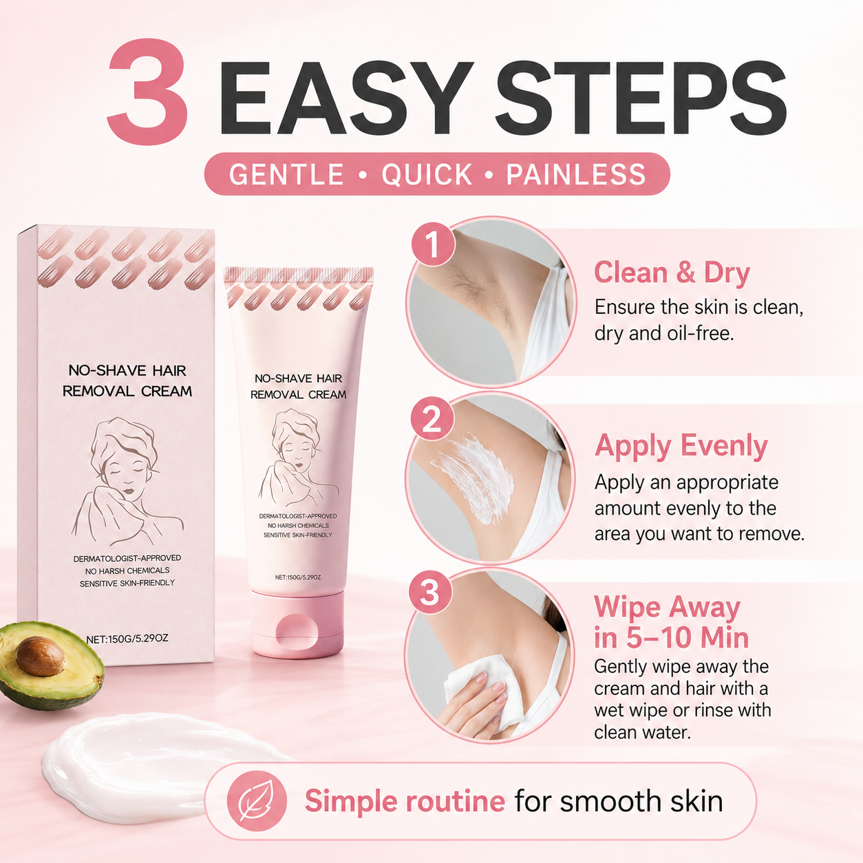 ⏰ SUMMER FLASH SALE – 50% OFF ☀️ Get Baby-Smooth Skin Instantly! Nourishing Depilatory Cream That Gently Removes Hair & Refines Texture. Stock Up Now! 🧴💖