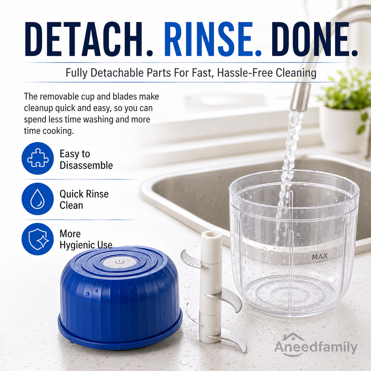🔥Limited Time 47% OFF🔥Wireless Efficient Electric Mini Food Chopper🧑‍🍳– Robust Motor, Smart Design & Stainless Steel Blades⏱️🔪