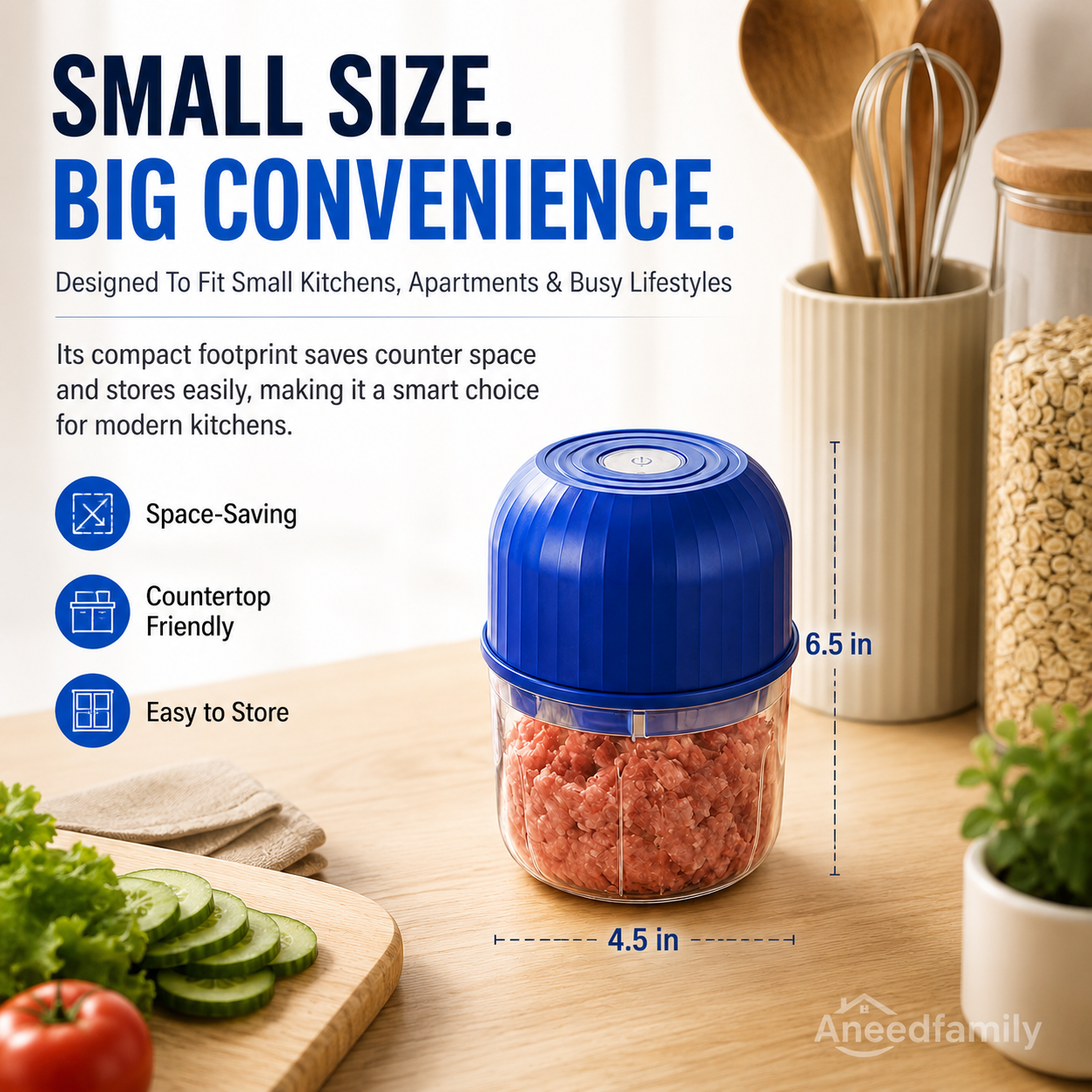 🔥Limited Time 47% OFF🔥Wireless Efficient Electric Mini Food Chopper🧑‍🍳– Robust Motor, Smart Design & Stainless Steel Blades⏱️🔪