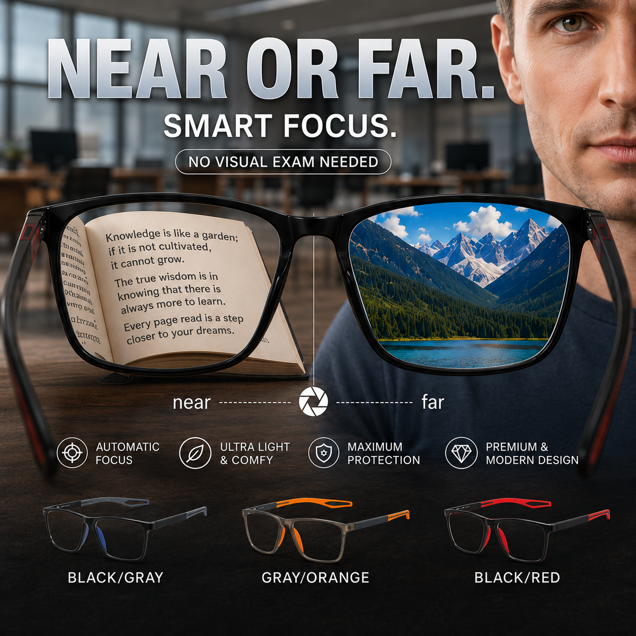 Smart glasses with autofocus, developed by a glasses manufacturer with centuries of history!