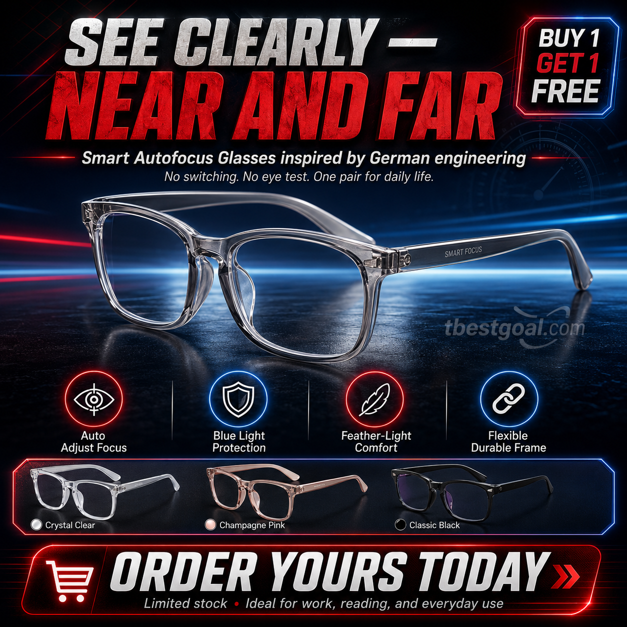 Smart glasses with autofocus, developed by a glasses manufacturer with centuries of history!