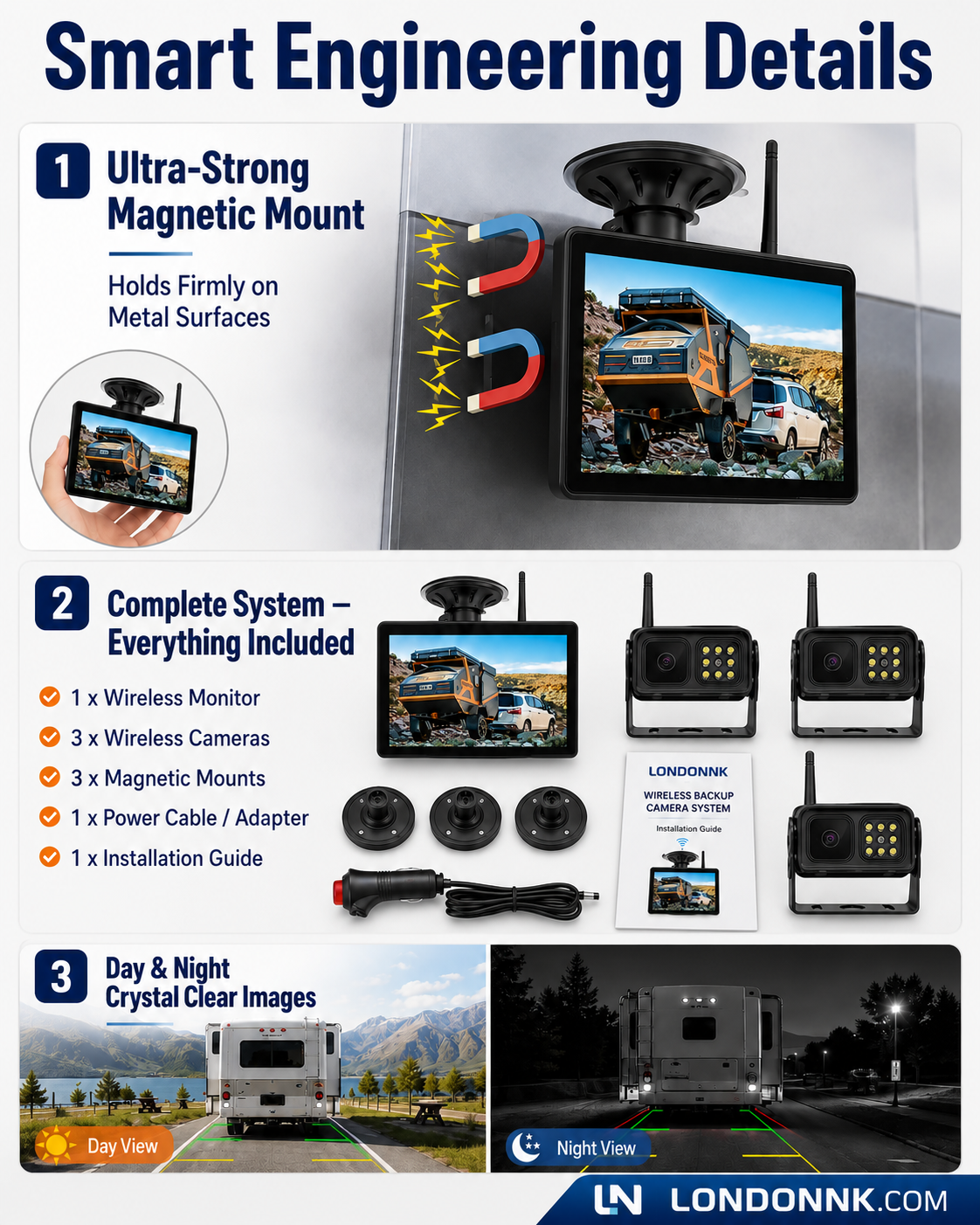 🔥🎁New 59% DISCOUNT🔥Wireless rear camera system in 1080p H📦Free Shipping