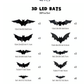 🦇Halloween 3D Bat LED Wall Light Decor 💡 – Easy Installation | Soft LED Glow for Living Room/Bedroom Festive Vibe