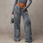 🔥Limited-time offer-Women's Sequin Sparkle Wide Leg Pants with Elastic Waistband