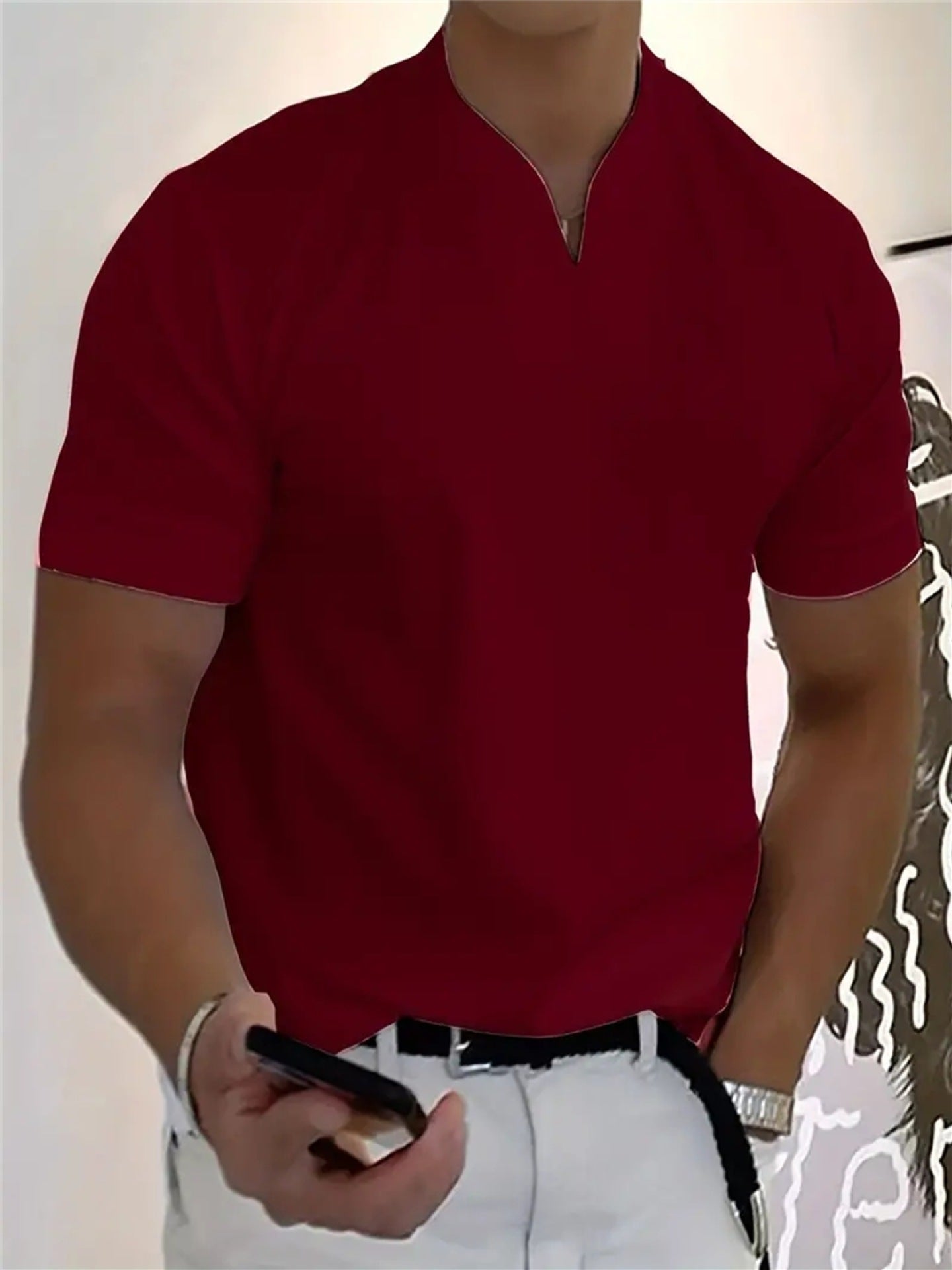 ⏰ Now only 57% off! 💎 Men Gentlemans Business Short Sleeve Fitness T-shirt