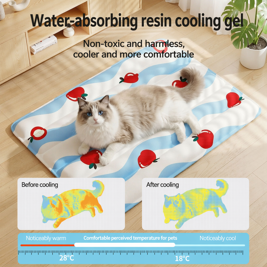 🔥LAST DAY SALE ❄Pet Cooling Mat for Dogs & Cats 🐾  Naturally Cool Ice-Silk Pad Breathable, Washable & Soft 🌿  For Floors, Sofas & Car Travel 🐶🐱