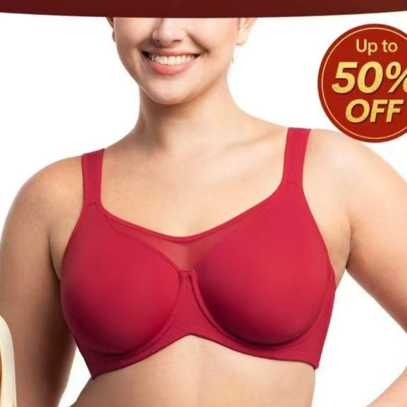 🏆 Last Day Special Price £7.99!💐Women's Elegant Sheer Full Coverage Plus Size Bra
