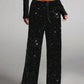 🔥Limited-time offer-Women's Sequin Sparkle Wide Leg Pants with Elastic Waistband