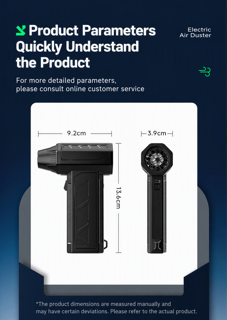 High-Power Turbo Fan Hairdryer, High-Speed Snow Blower, Handheld Mini Portable Outdoor Turbo Fan