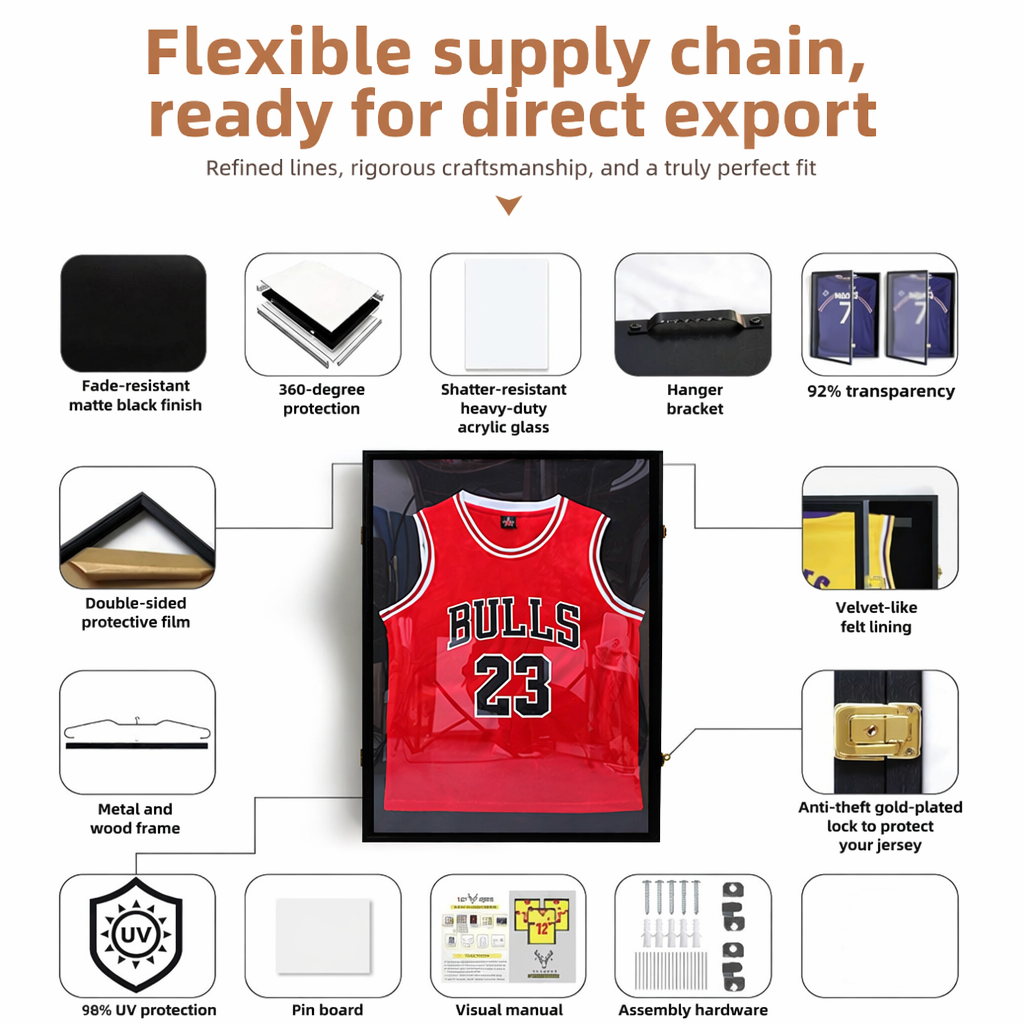 🔥2026 New Arrivals: 45% Off for a Limited Time!🔥Wooden Jersey Display Frame with Magnetic Door
